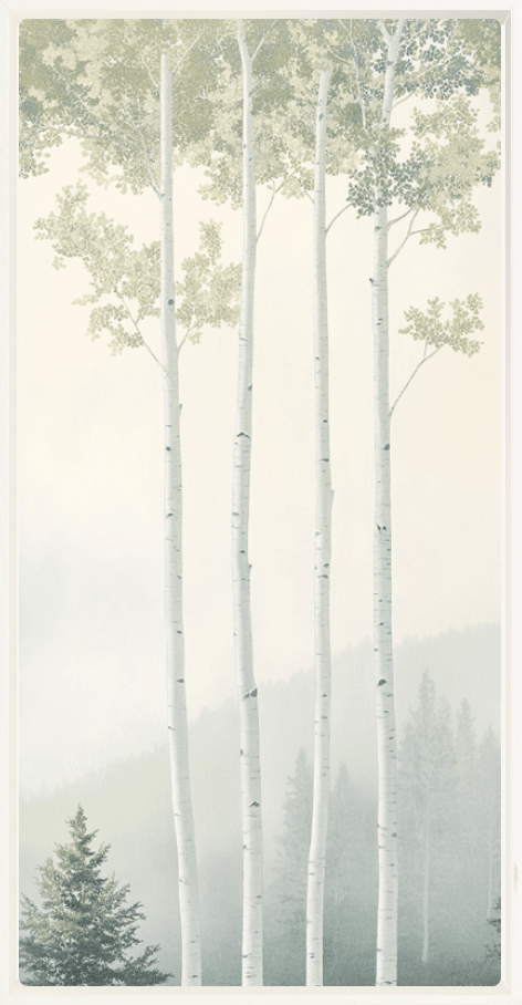 Aspens at Dusk Diptych