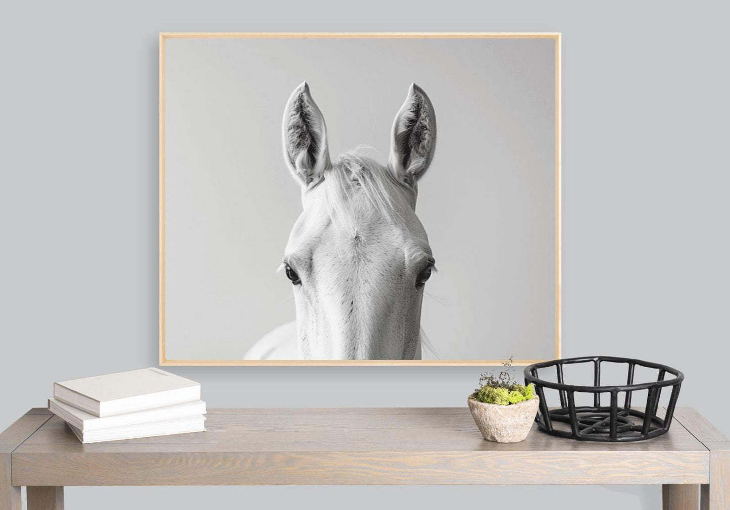 White Horse Portrait Wall Art