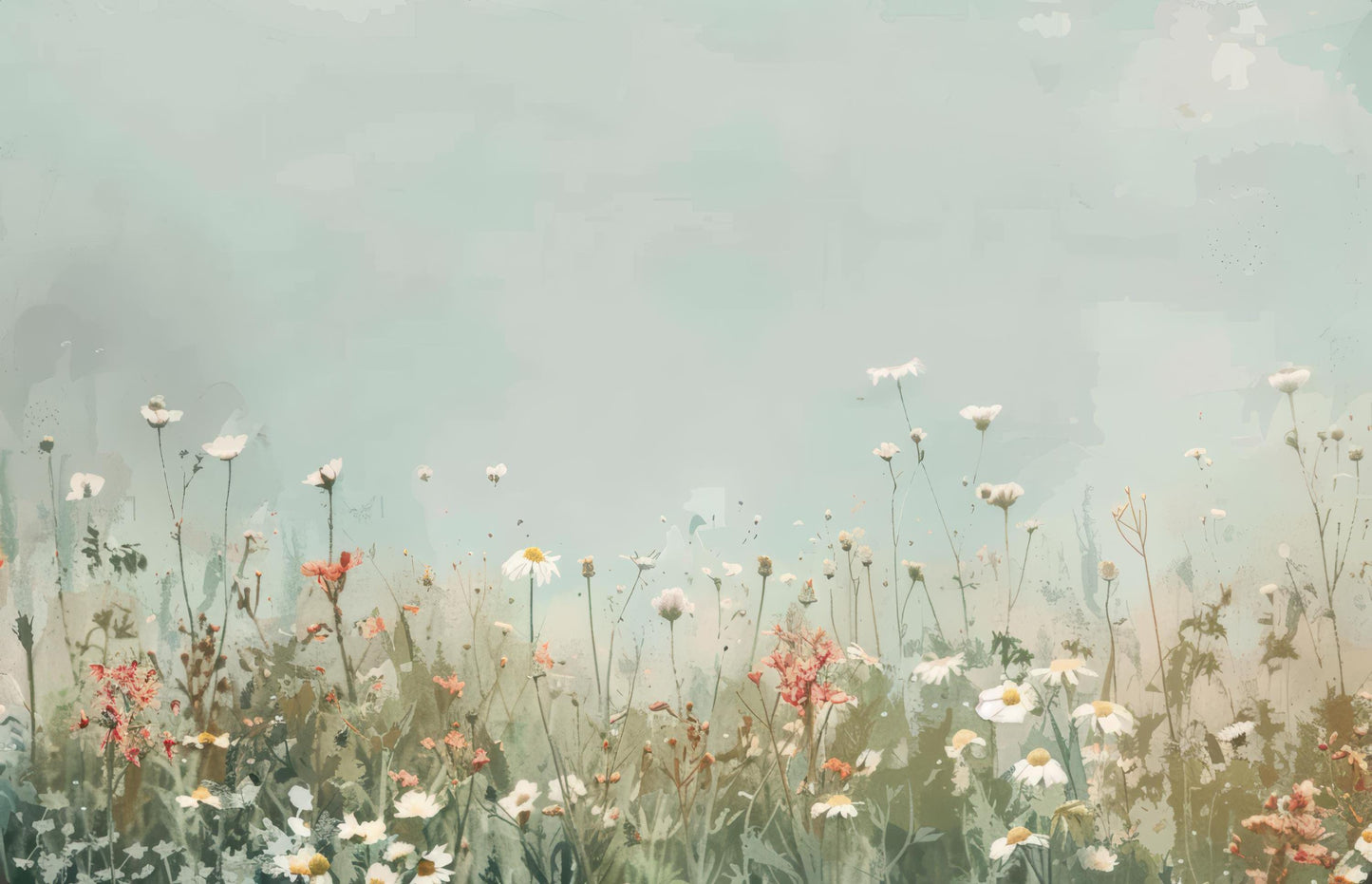 Vintage Floral Landscape, Framed Canvas Print, Large Oil Painting, Flowers Wall Decor, Beautiful Farmhouse Art